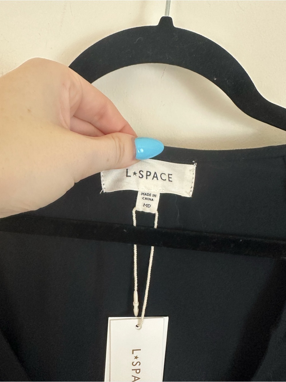 L*Space Colette Dress Waist Cutout Deep V Neck Maxi Length Black Size Medium NWT - Picture 5 of 9